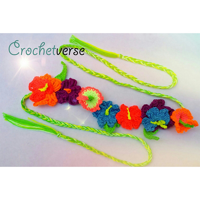 Flower Crown w/ Orchid, Honeysuckle, & Hibuscus