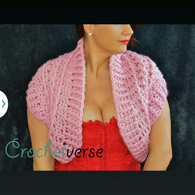 Chunky Cabled Corset Shrug