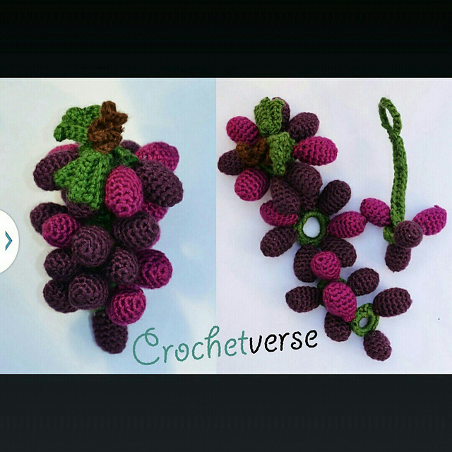 Grapes Pickable Amigurumi