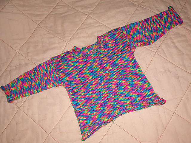 Ravelry: Simple ISM Roll Edge Jumper 3 Years pattern by Tash Bentley
