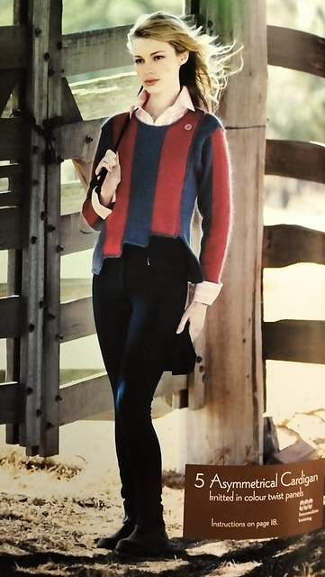 Design 5 - Asymmetrical Cardigan colour panels
