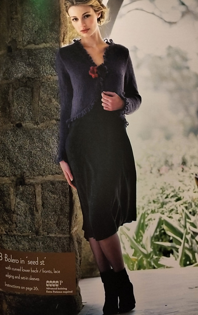 Design 8 - Bolero in seed stitch