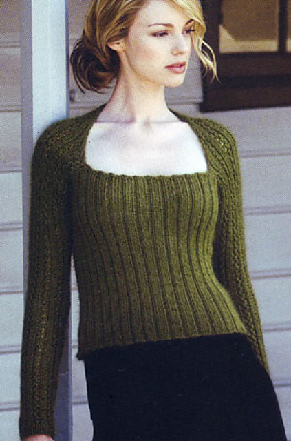 Design 4 - Jumper with Eyelet Rib Sleeves