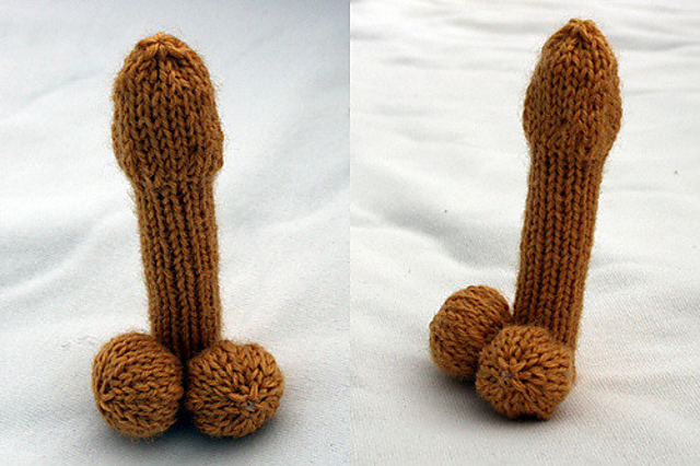 Knit Penis Chapstick Holder