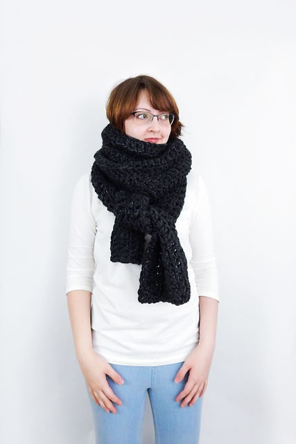 Extra Long Chunky GLACIER Scarf