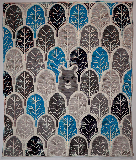 Ravelry Bear In The Forest Blanket pattern by Jane Zane