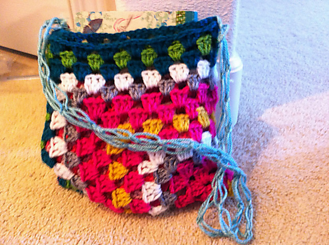 Granny Square Purse with Love Knot Strap