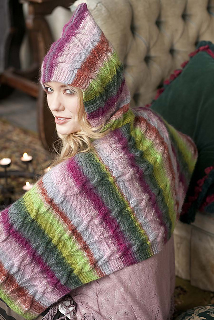 Cabled Hooded Shrug