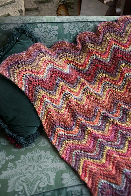 Feather-and-Fan Lace Blanket