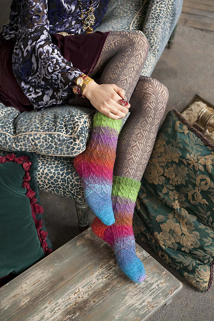 Faux Cable Socks