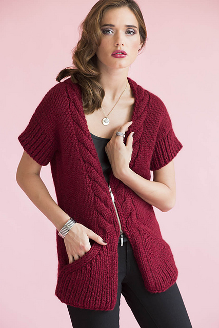 #18 Cable-Edged Vest