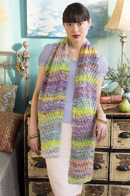 Diagonal Eyelet Scarf