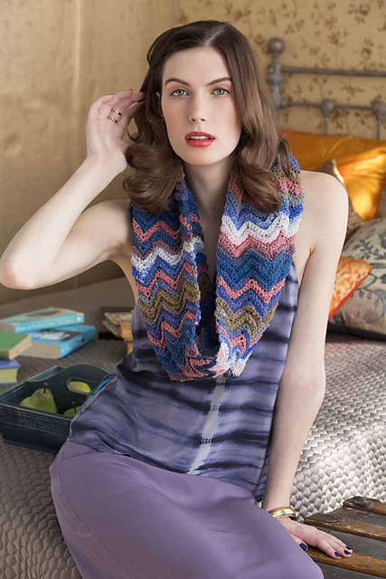Crocheted Chevron Cowl
