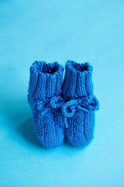 #6 Rib and Cable booties