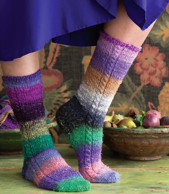 Cable-Detailed Socks