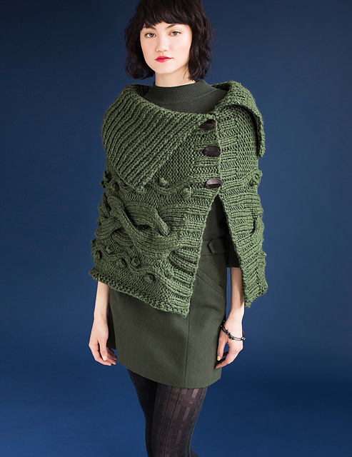 #04 Chunky Cabled Cape