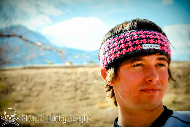 Houndstooth Headband - reversible