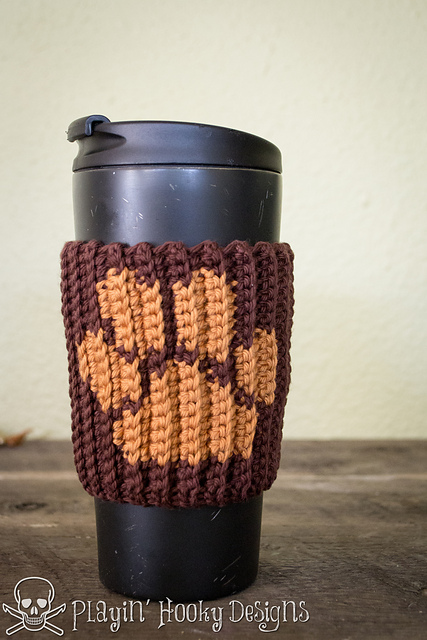 Paw Print Coffee Cozy