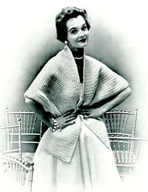 Crocheted Cape Stole #704-7