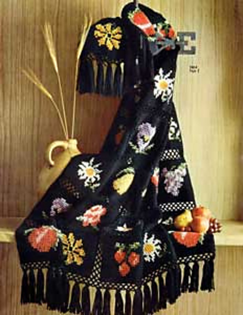 Flower and Fruit Afghan #742-4