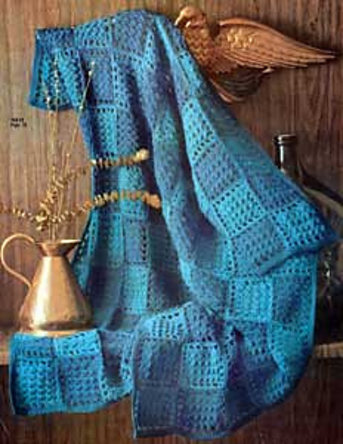 Two-Tone Block Afghan #742-12