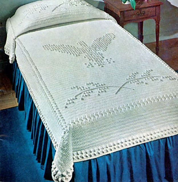 Popcorn Eagle Bedspread