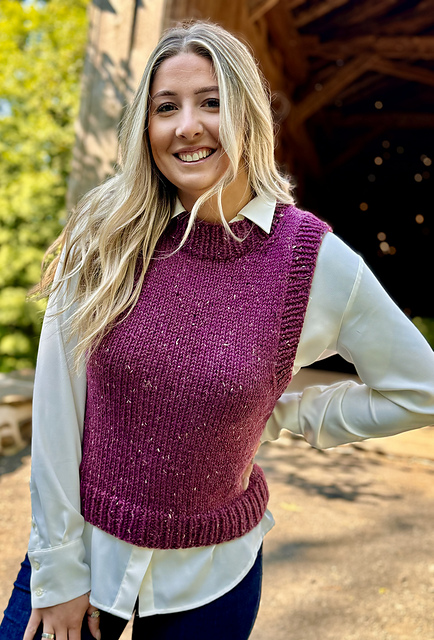 Ravelry: 3503 Hearty Homestead Tweed Vest pattern by Plymouth Yarn