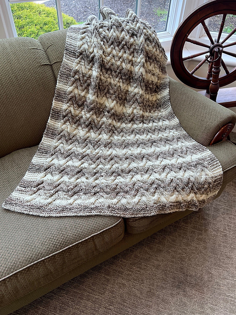 3480 Sand Stitch Cable Blanket