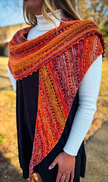 B204 Elina Asymmetrical Shawl