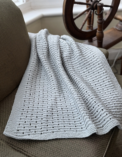 Ravelry: B234 Eyelet Ridge Baby Blanket pattern by Plymouth Yarn