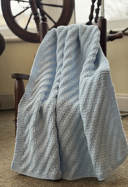 B235 Steep Diagonal Baby Blanket