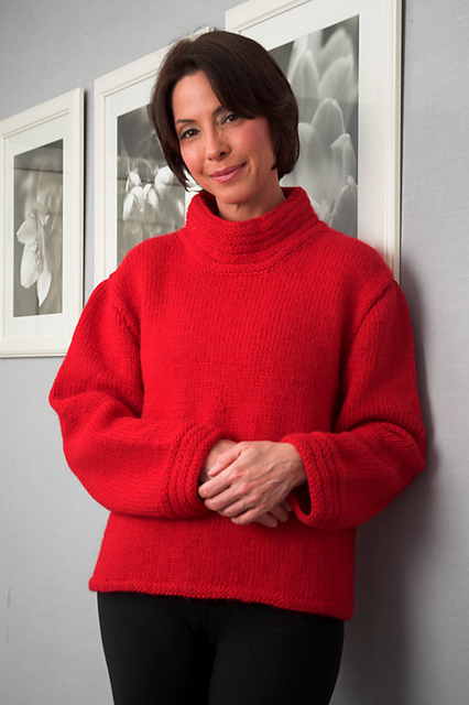 Woman’s Ridged Collar Pullover