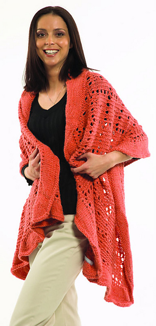 Ruffled Eyelet Shawl