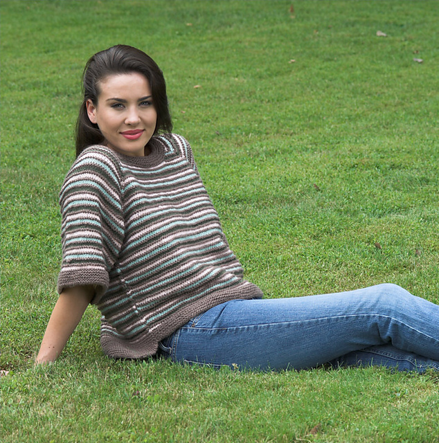 Women’s Top Down Striped Pullover