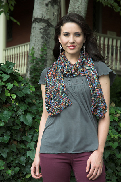 F508 Colorando Checkerboard Running Stitch Scarf 