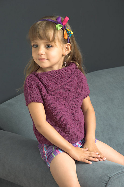 Girl’s Split  Collar Short Sleeve Top