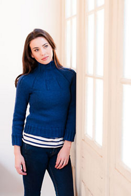 Woman's Ribbed Yoke Pullover