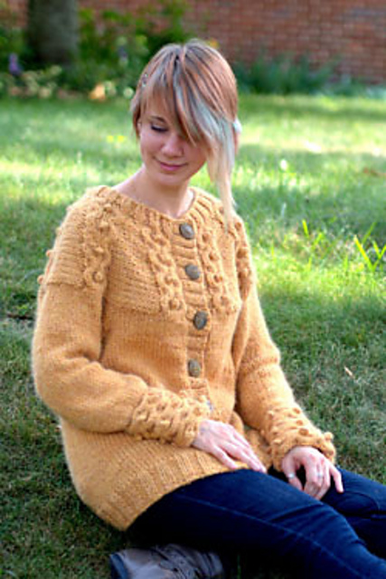 2705 Women's Cabled Yoke Cardigan