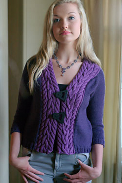 2797 Women's Cable Collar Cardi