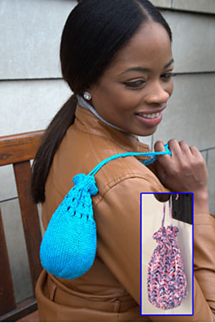 F665 Drawstring Purse (Crochet)