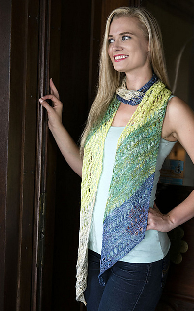 Ravelry: F702 Striped Diagonal Scarf pattern by Vanessa Ewing