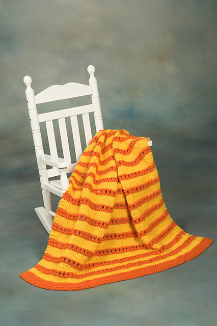 Garter Eyelet Stripe Throw 10