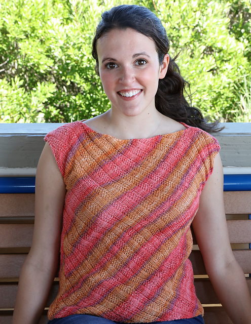3068 Womens Bias Rib Top