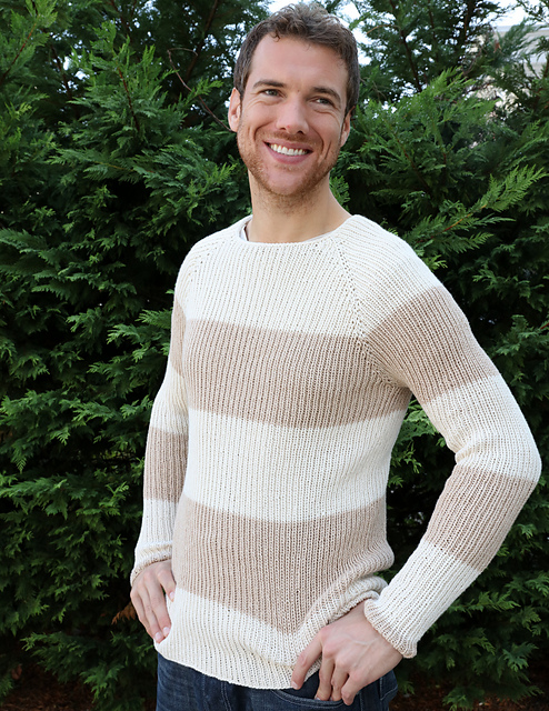 3075 Mens Top Down Rib Pullover