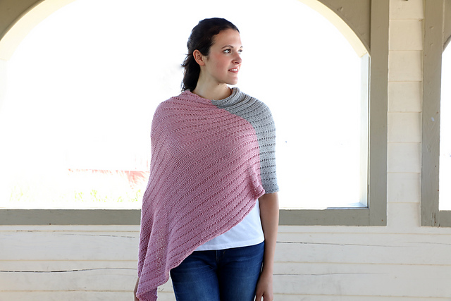 F741 Ribbed Poncho