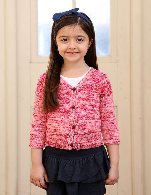 3173 Girl's Raglan Cardigan