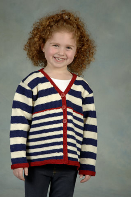 Girl's Striped Cardigan