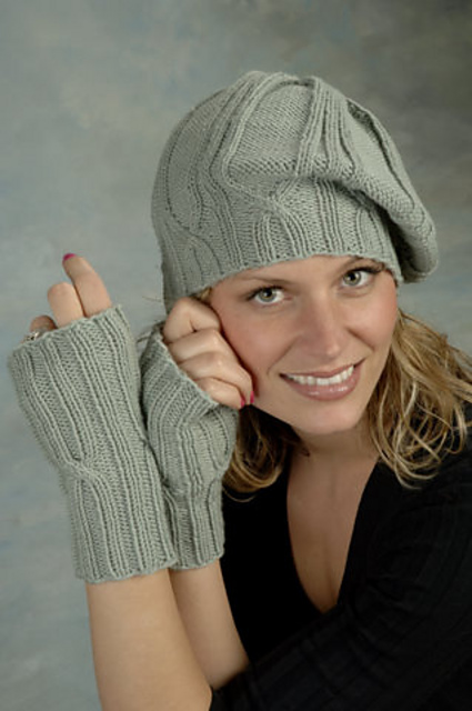 1942 Cabled Hat and Fingerless Mitts