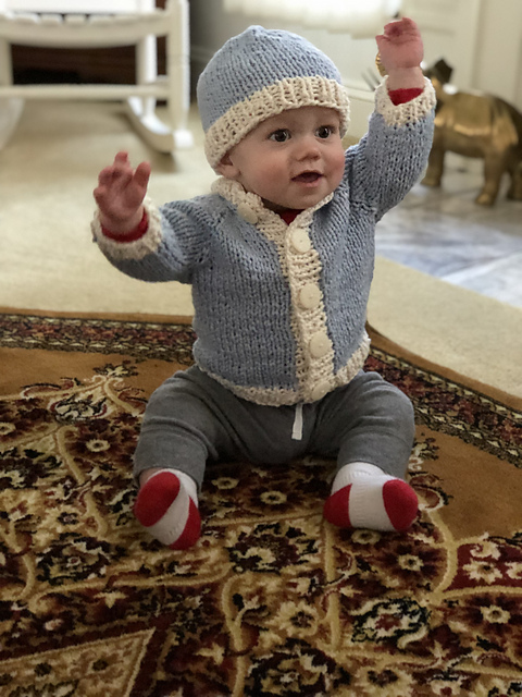 3292 Baby Cardigan & Hat