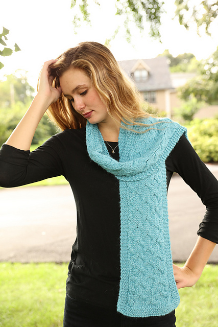 F888 Cabled Cowl & Scarf